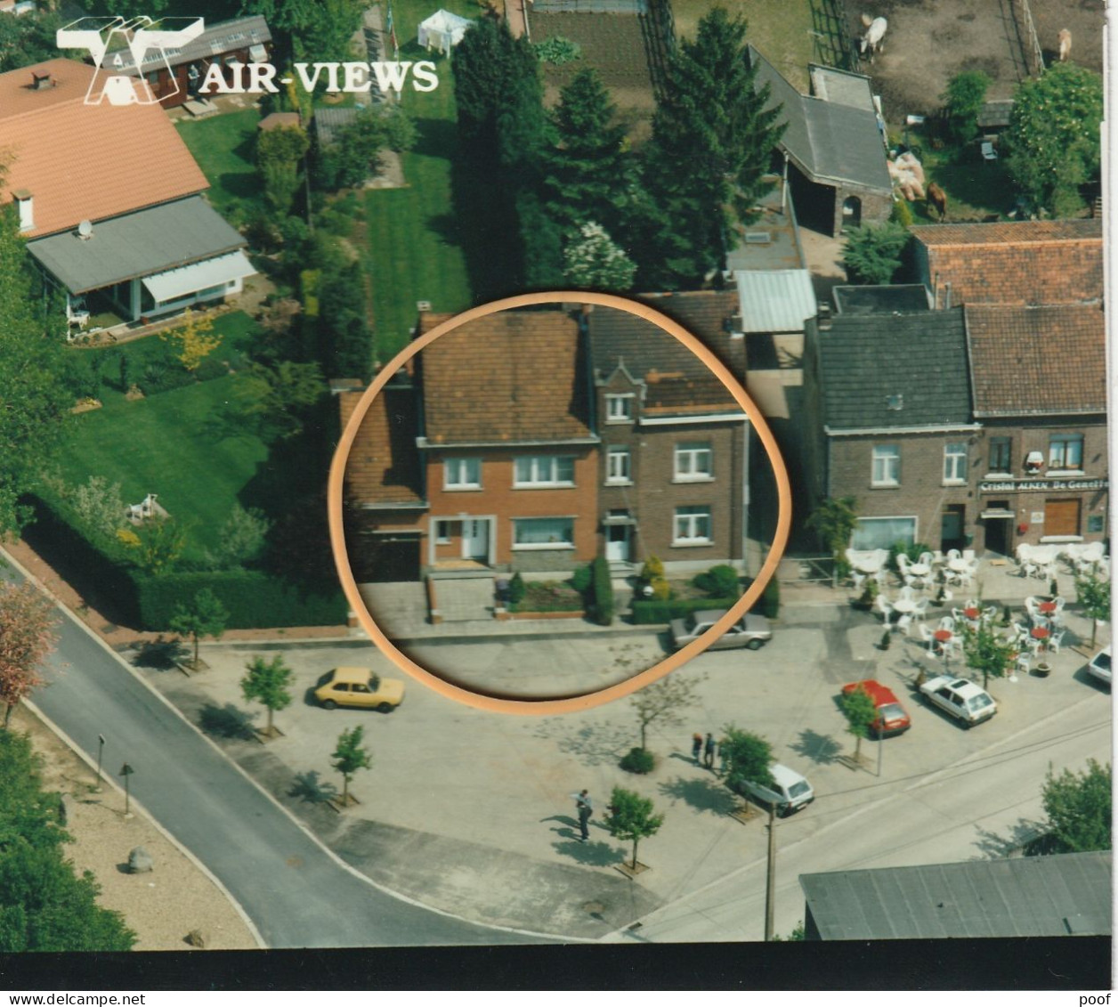 Kanne ( Riemst ) : Brugstraat / Café "The Genette " Nu " De Sjötter "  ---   Luchtfoto - Riemst