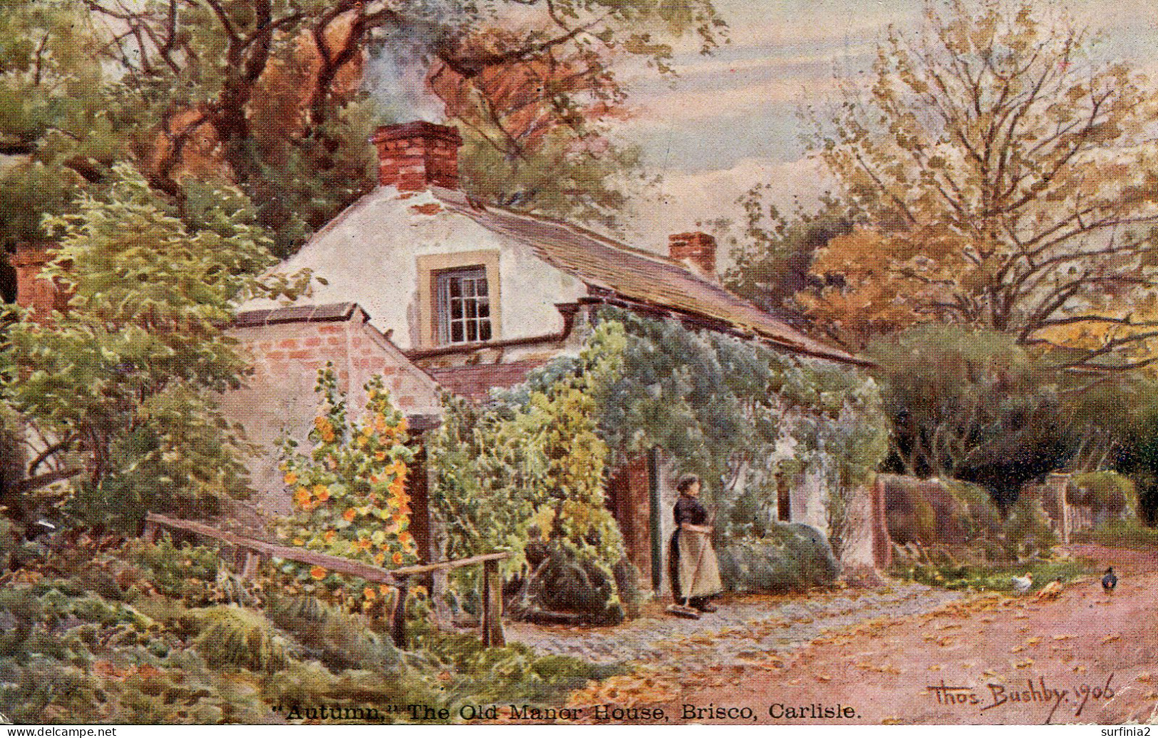 CUMBRIA - CARLISLE -BRISCO - THE OLD MANOR HOUSE By THOMAS BUSHBY  Cu1462 - Carlisle