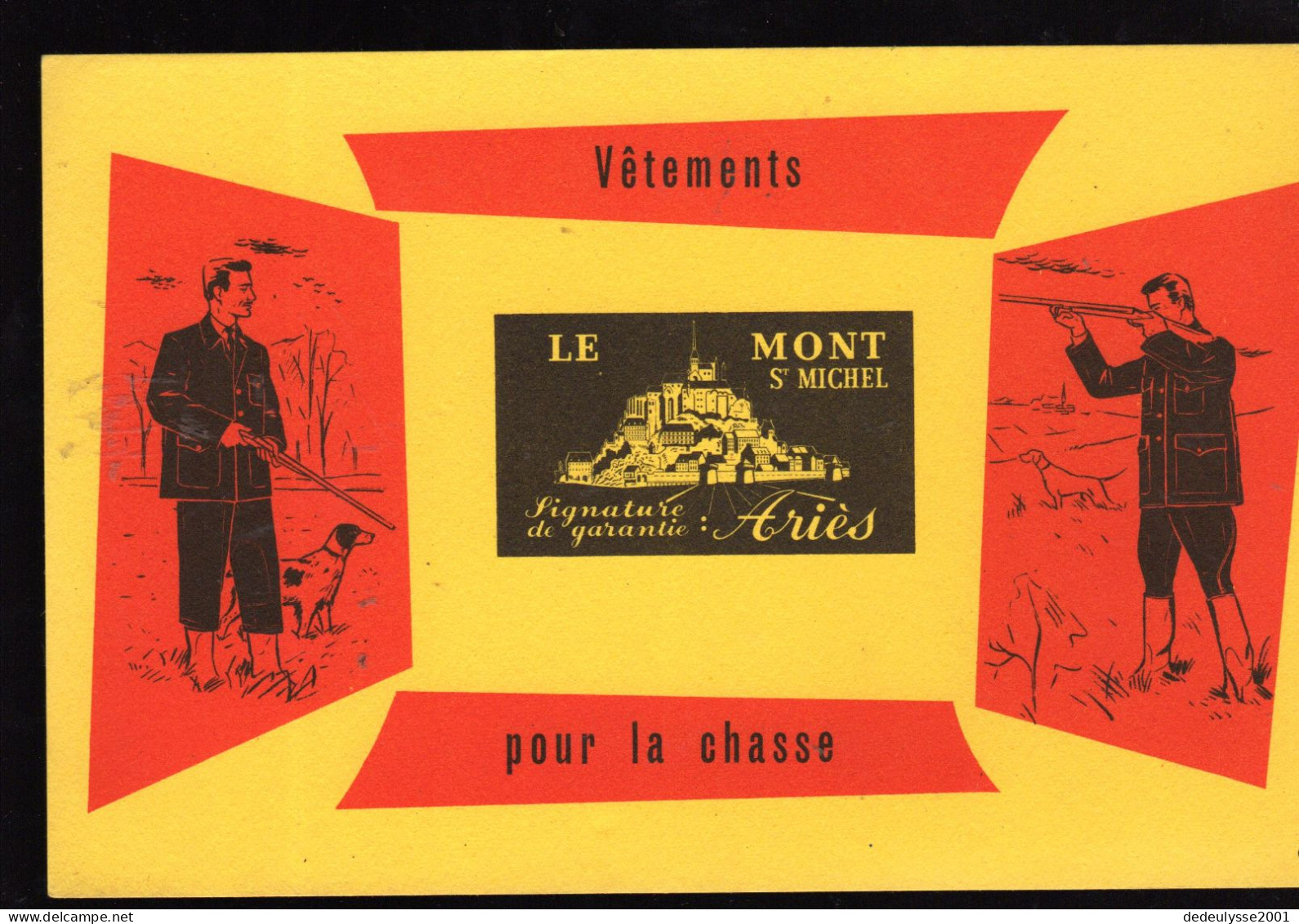 Nov 23  930792      Buvard    Vêtements Le Mont St Michel - Textile & Clothing