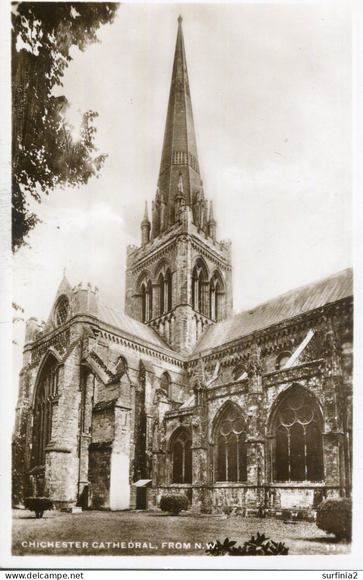 SUSSEX - CHICHESTER - CATHEDRAL FROM NW RP Sus1354 - Chichester