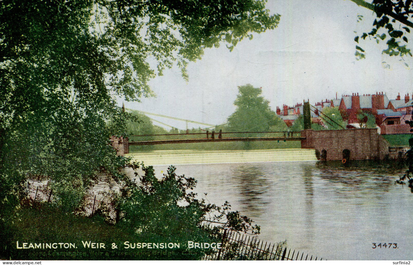 WARKS - LEAMINGTON WEIR And SUSPENSION BRIDGE Wa349 - Coventry