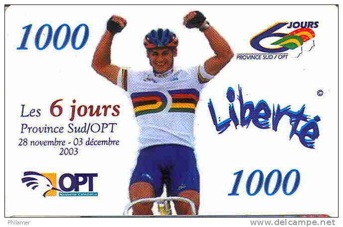 Nouvelle Caledonie Caledonia Telecarte Liberte 1000 F Ut. Velo Cyclisme  Sport 2003, TBE - Neukaledonien
