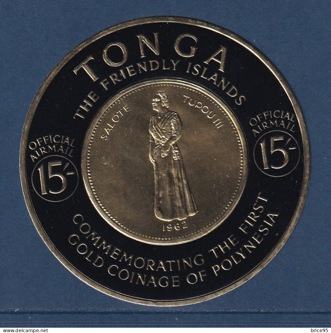 Tonga - Neuf Sans Charnière ** - Timbre En OR - Commémoration De La Première Monnaie D'or De Polynésie - Tonga (...-1970)