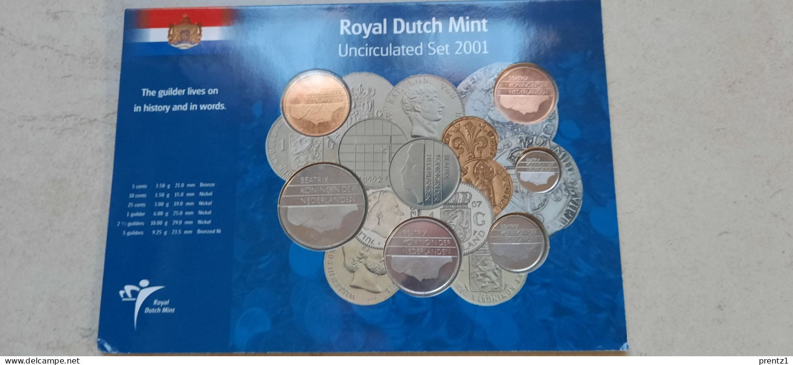 3 Sets Munten : 1999 , 2000 , 2001 Van Nederland : Niet Gelopen , Orginele Sets - Collections