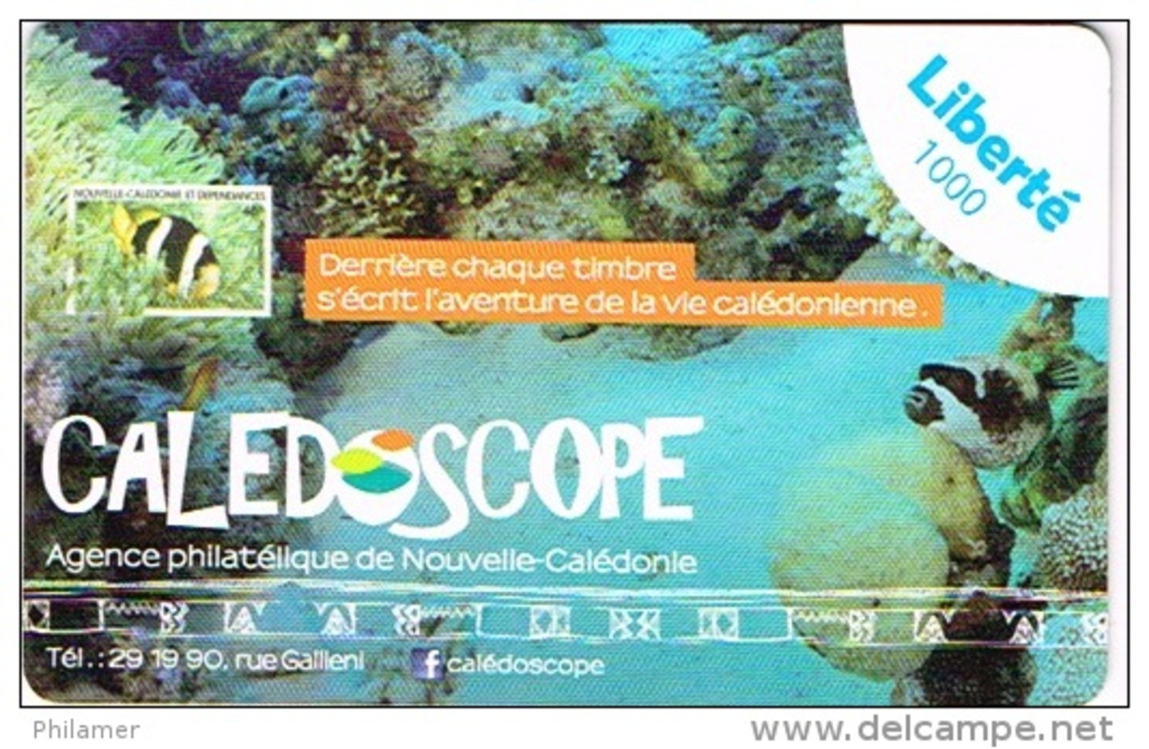 Nouvelle Caledonie Telecarte Phonecard Liberte Prepaid Pre Payee Publique Caledoscope Aquarium Poisson Lagon  Ex 2016 TB - New Caledonia