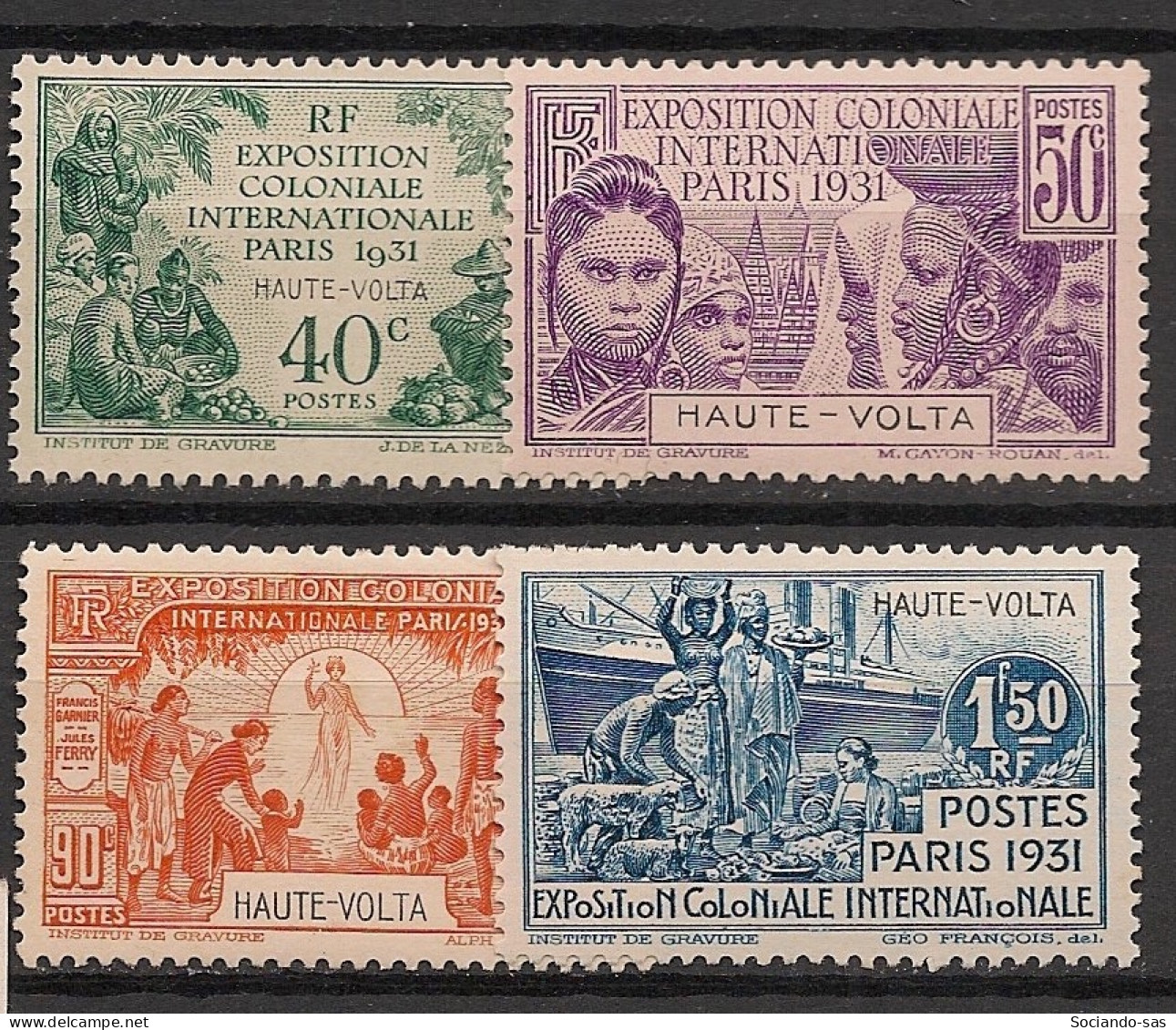 HAUTE-VOLTA - 1931 - N°YT. 66 à 69 - Exposition Coloniale - Neuf * / MH VF - Unused Stamps