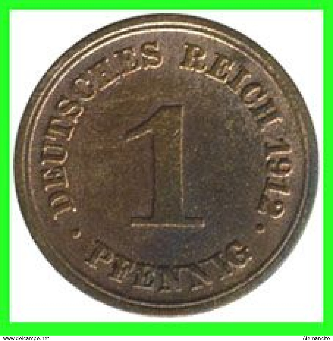 ALEMANIA – GERMANY - IMPERIO 6 MONEDAS SERIE COMPLETA COBRE DIAMETRO 17.5 Mm. DEL AÑO 1912 – KM-10   WILHELM II - 1 Pfennig