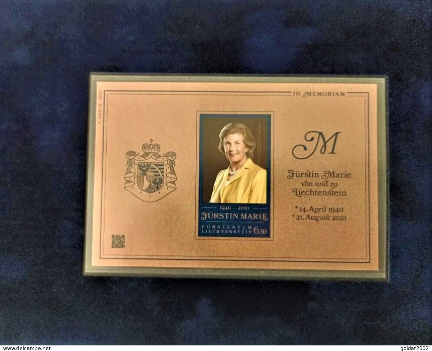 Liechtenstein 2022, Crypto Stamp , Princess Marie Of Liechtenstein   , MNH ** , Unusual - Nuevos