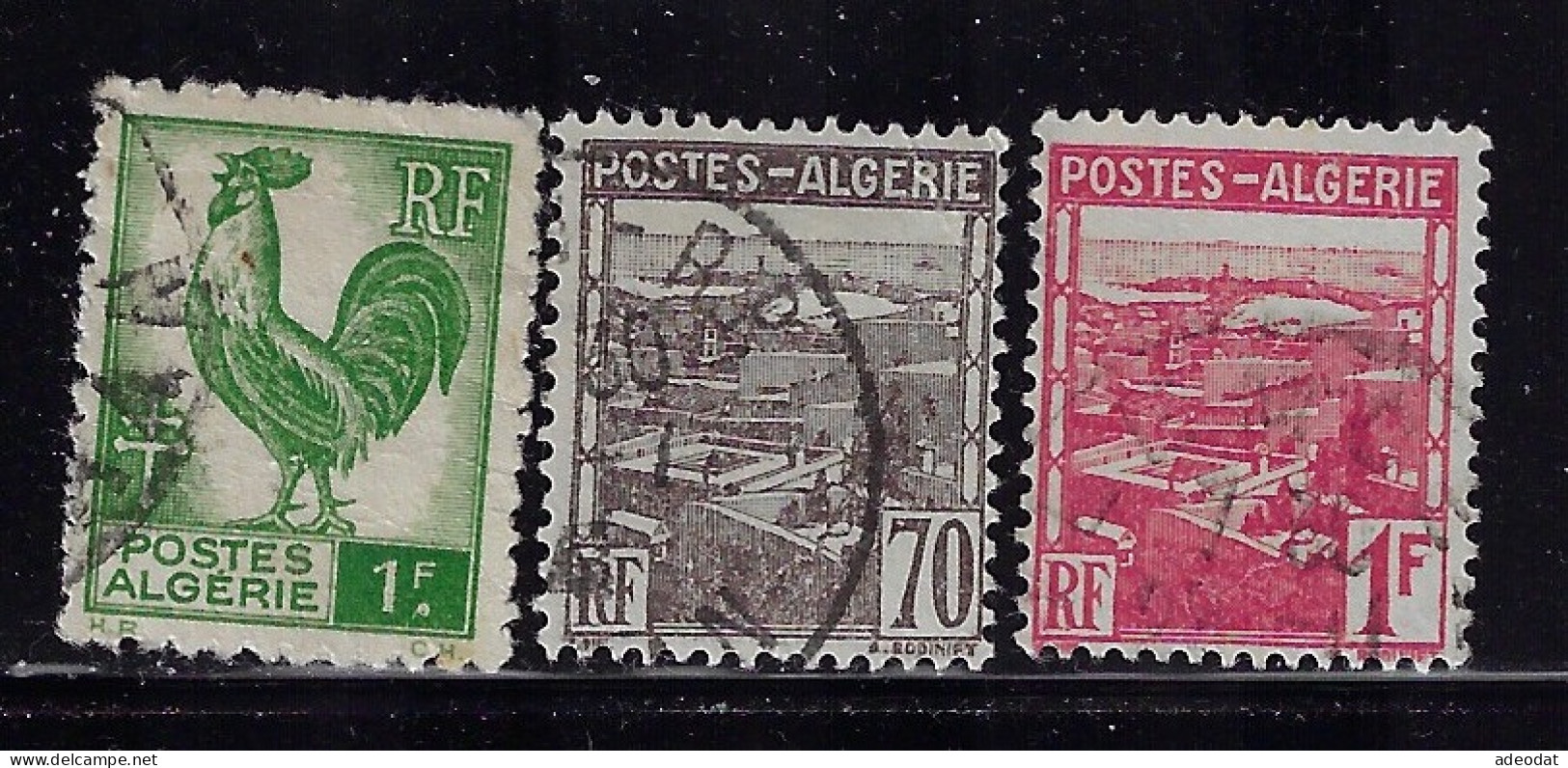 ALGERIA 1941 SCOTT #133,134,137 USED - Used Stamps