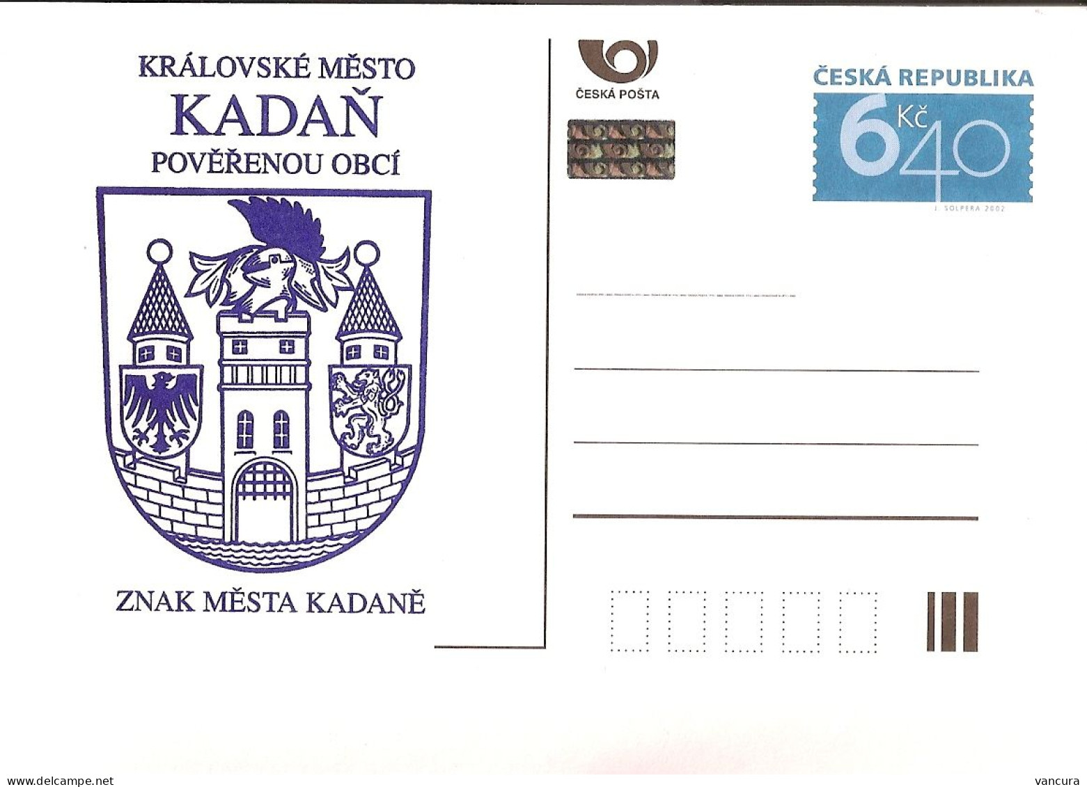 CDV B 418 Czech Republic Coat Of Arms Of Kadan/Kaaden - Heraldic Lion 2003 - Other & Unclassified