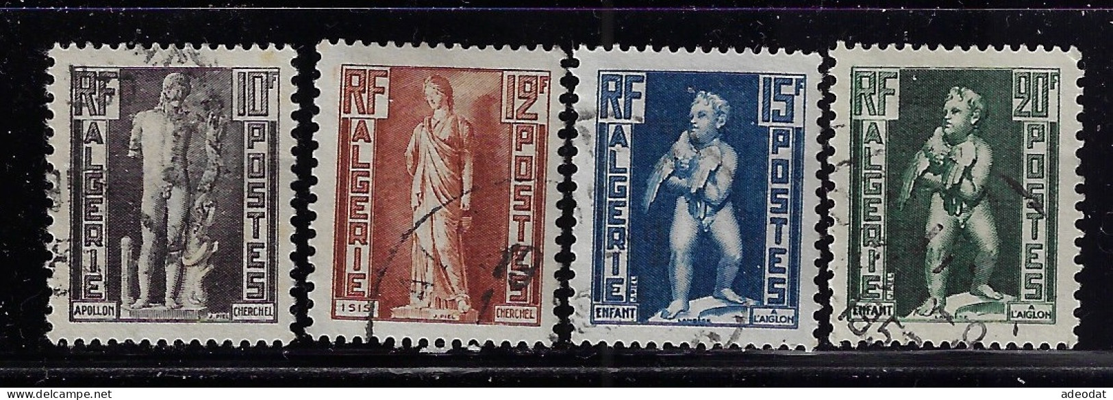 ALGERIA 1952 SCOTT #240-242,244  USED - Used Stamps