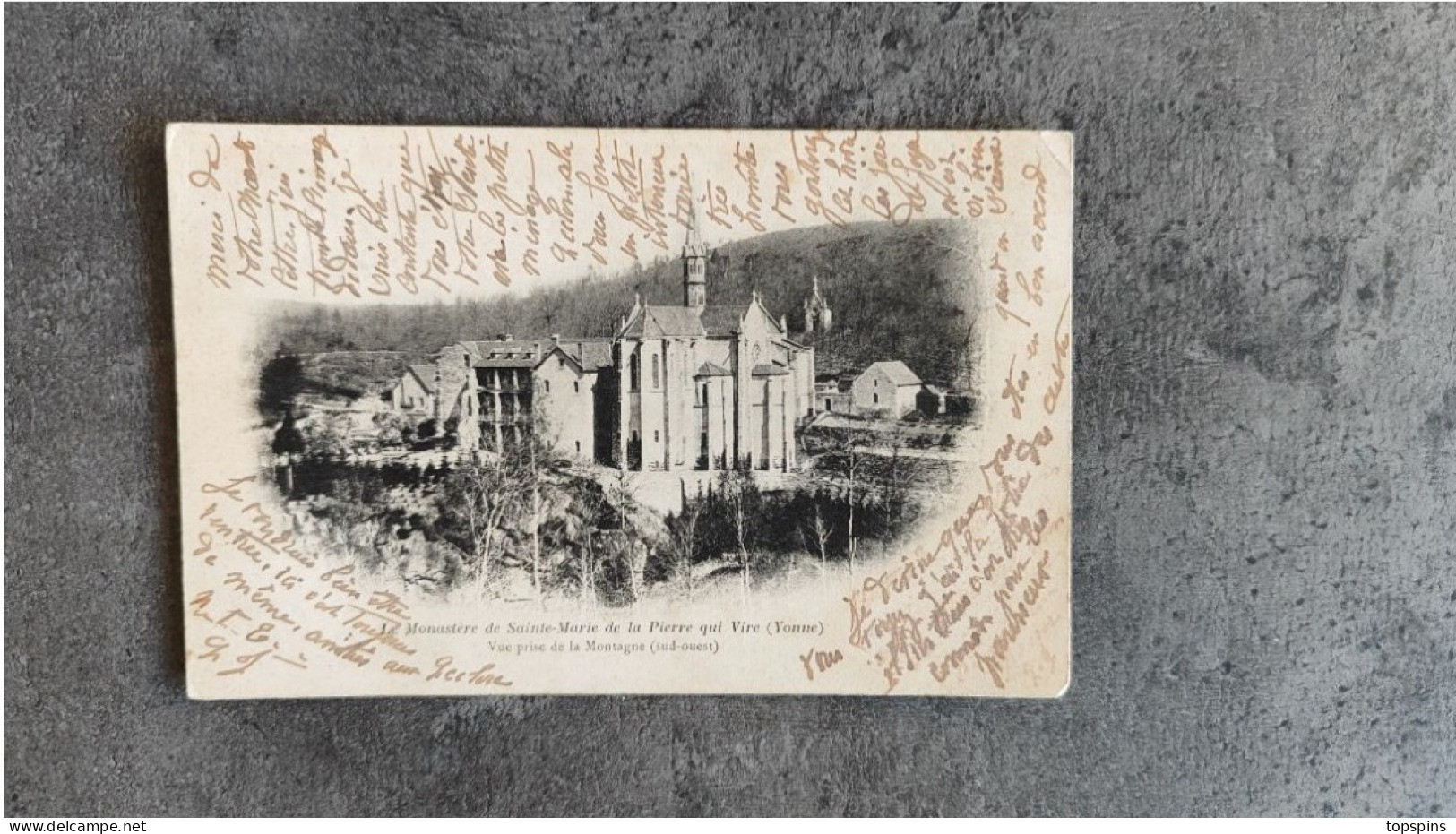 CARTE POSTALE CP PRÉCURSEUR RELIGION MONASTERE SAINTE MARIE DE LA PIERRE QUI VIRE 1901 TBE - Luoghi Santi