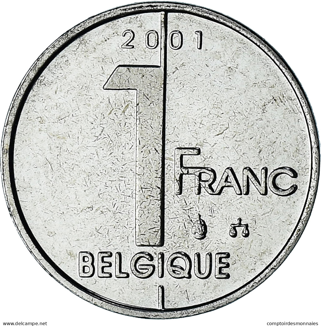 Belgique, Albert II, 1 Franc, 2001, Série FDC, FDC, Nickel Plated Iron, KM:187 - 1 Frank