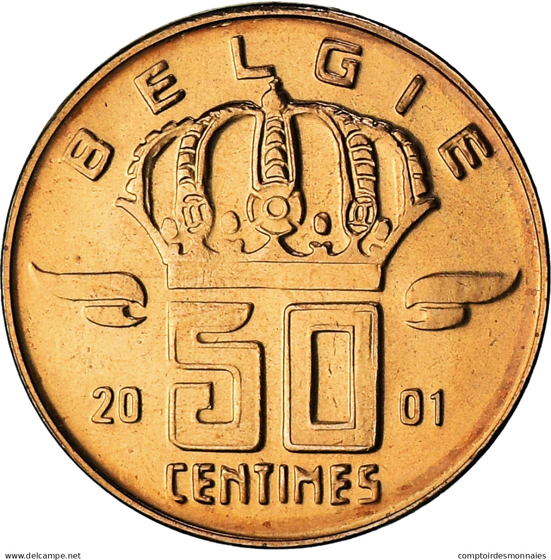 Belgique, Albert II, 50 Centimes, 2001, Bruxelles, Série FDC, FDC, Bronze - 50 Centimes