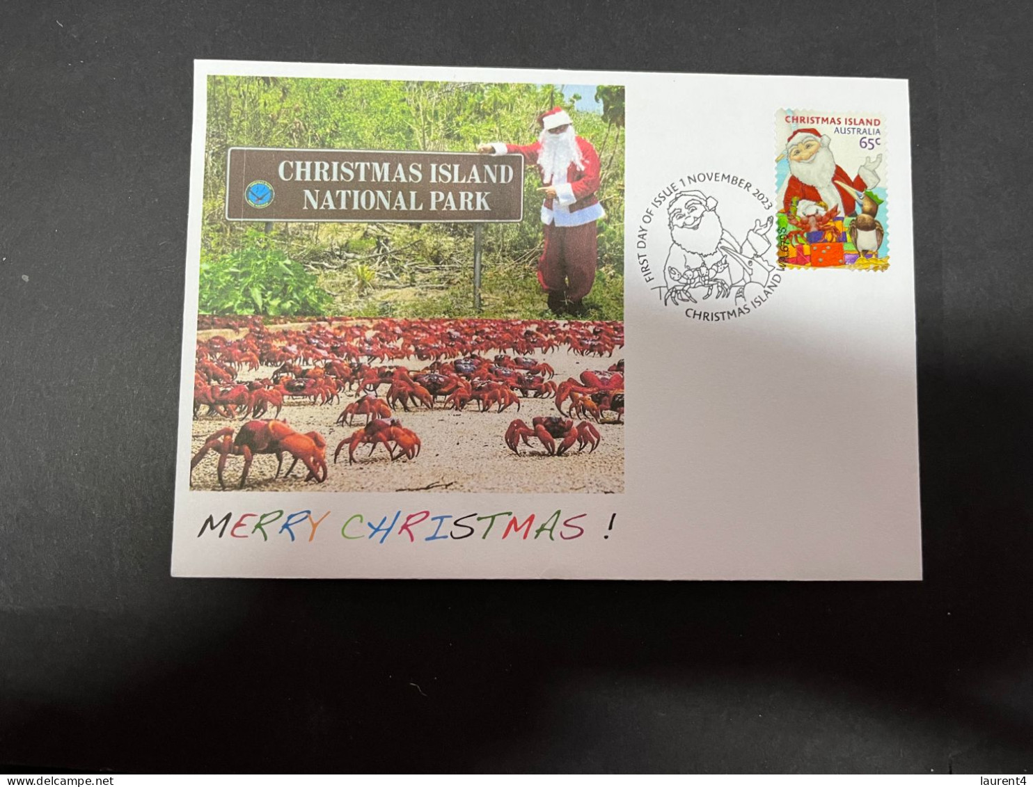 27-11-2023 (3 V 33) Christmas 2023 (new Australian Xmas Island Stamp)  Xmas Island Crabs (released 1-11-2023) - Christmas Island