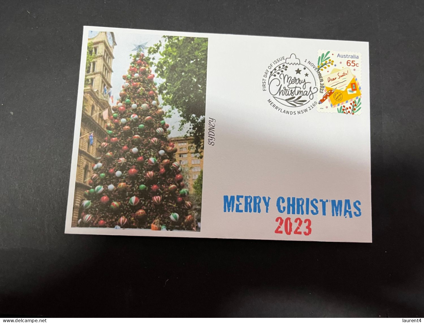 27-11-2023 (3 V 33) Christmas 2023 (new Australian Xmas Stamp) Sydney Christmas Tree (released 1-11-2023) - Christmas Island