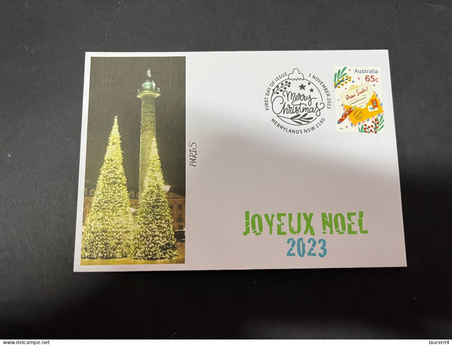 27-11-2023 (3 V 33) Christmas 2023 (new Australian Xmas Stamp) Paris Christmas Tree (released 1-11-2023) - Christmas Island