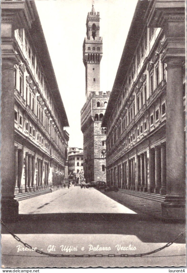 27-11-2023 (3 V 35) Italy (2 Postcards) Firenze Basilica (b/w) & Palazzo - Kirchen U. Kathedralen