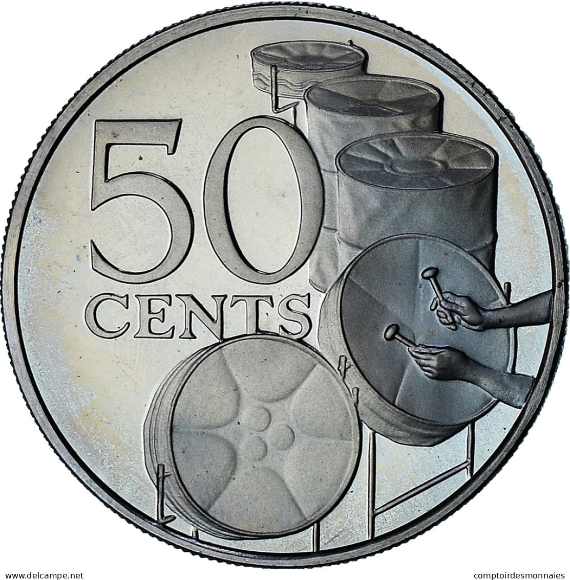 Trinité-et-Tobago, 50 Cents, 1975, Proof, SPL+, Cupro-nickel, KM:22 - Trinidad En Tobago