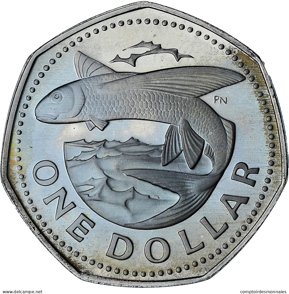 Barbade, Dollar, 1975, Proof, SPL+, Du Cupronickel, KM:14.1 - Barbades