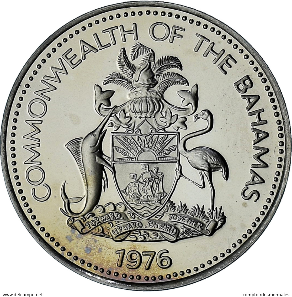 Bahamas, Elizabeth II, 5 Cents, 1976, Proof, SPL+, Du Cupronickel, KM:60 - Bahama's