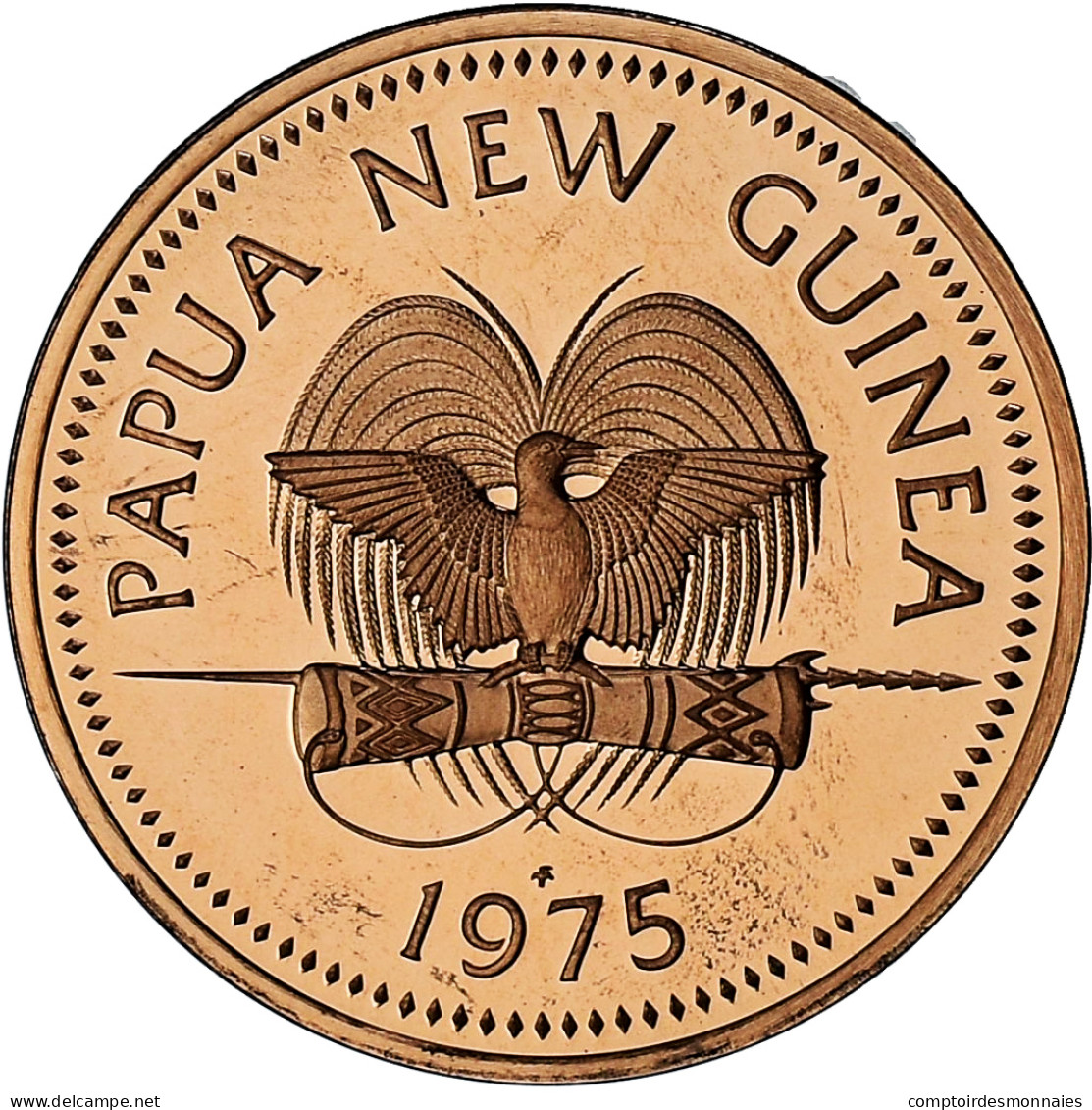 Papouasie-Nouvelle-Guinée, 2 Toea, 1975, Proof, SPL+, Bronze, KM:2 - Papúa Nueva Guinea