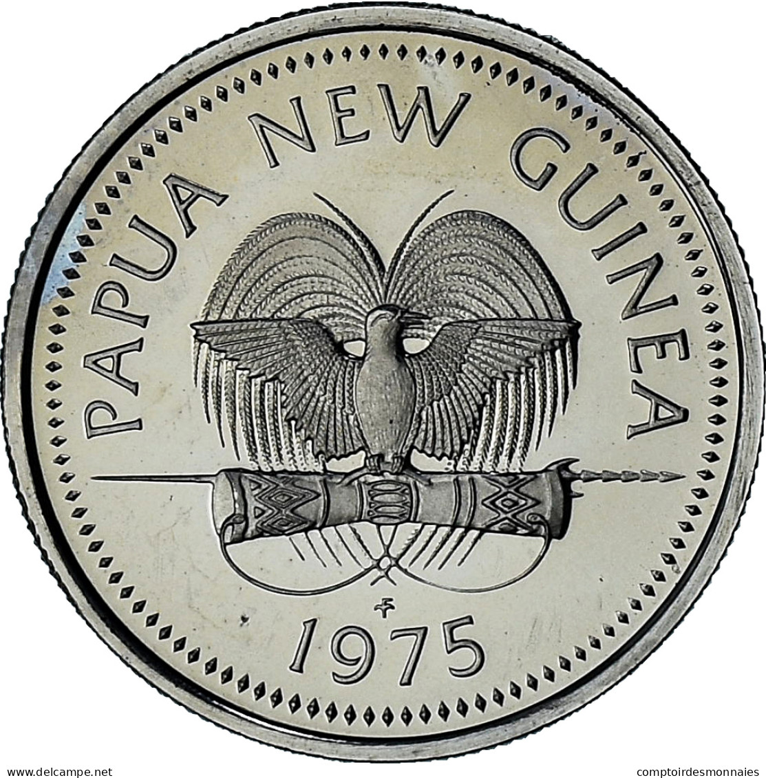 Papouasie-Nouvelle-Guinée, 5 Toea, 1975, Proof, SPL+, Du Cupronickel, KM:3 - Papouasie-Nouvelle-Guinée