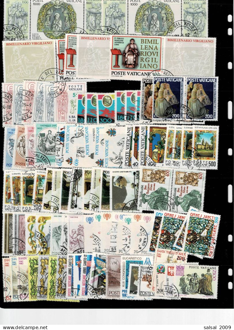 VATICANO ,oltre 40 Serie Complete ,quasi 2 Per Tipo Usati+ Alcune Spezzature+3BF ,qualita Ottima - Used Stamps