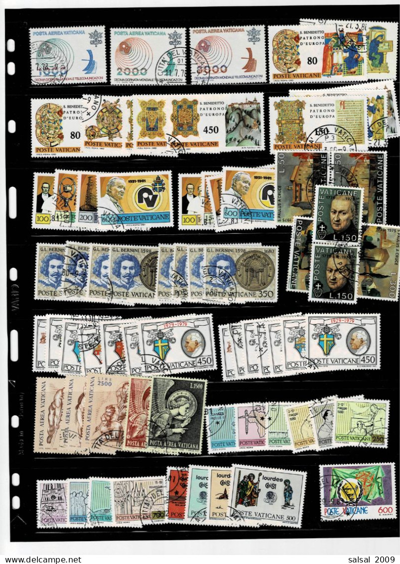 VATICANO ,oltre 40 Serie Complete ,quasi 2 Per Tipo Usati+ Alcune Spezzature+3BF ,qualita Ottima - Used Stamps