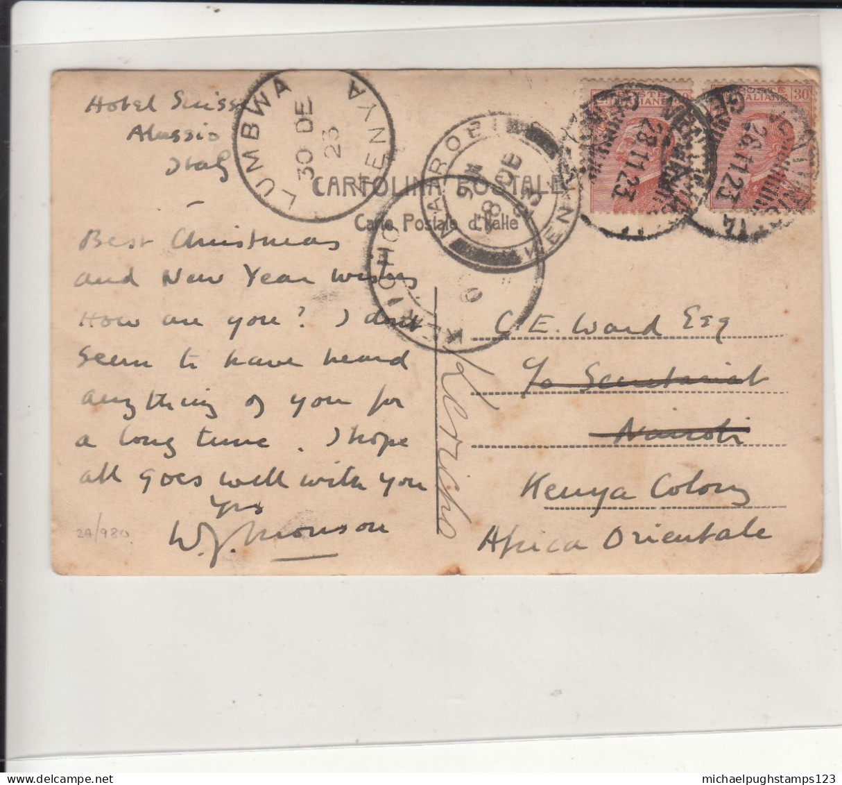 Kenya / Italy / Postmarks - Kenya (1963-...)