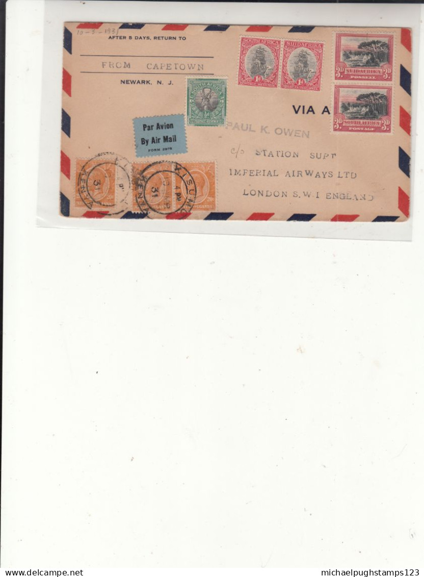 Kenya / Airmail / Imperial Airways / South Africa / G.B. - Kenya (1963-...)