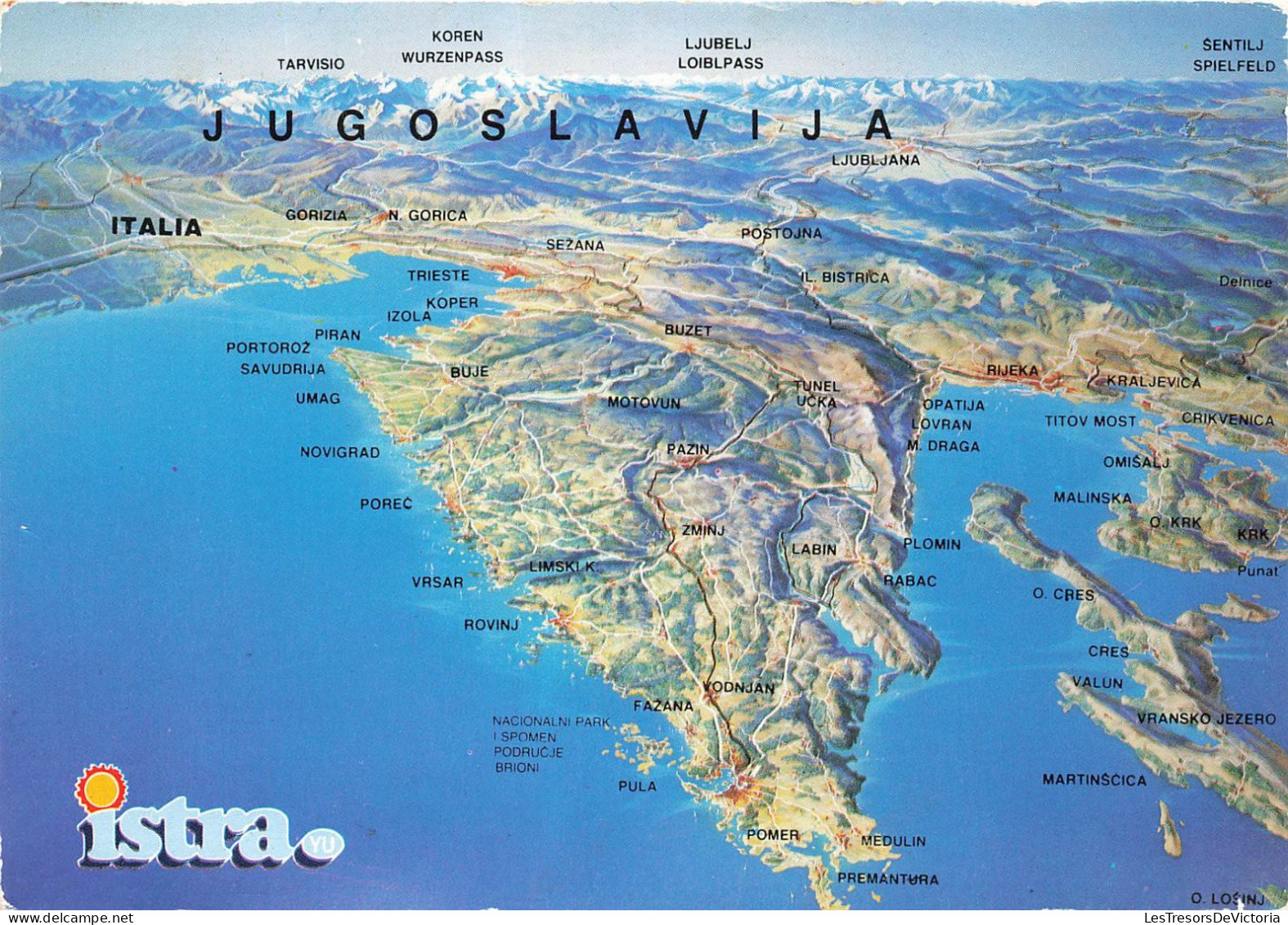 CARTES GÉOGRAPHIQUES - La Partie Nord-ouest De La Yougoslavie - La RS De Slovénie Et De Croatie - Carte Postale Récente - Carte Geografiche