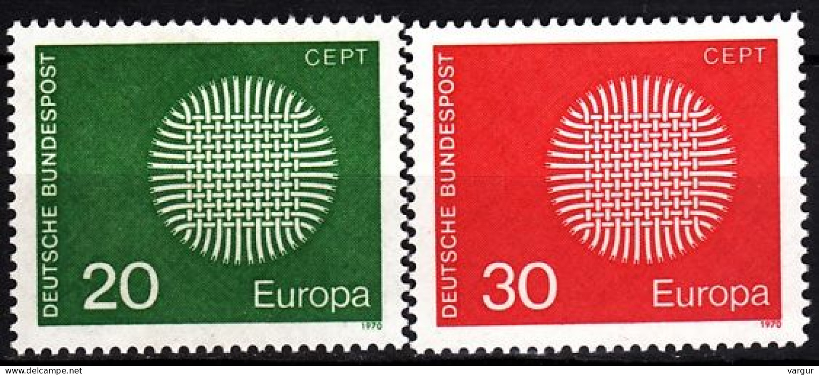GERMANY 1970 EUROPA. Complete Set, MNH - 1970