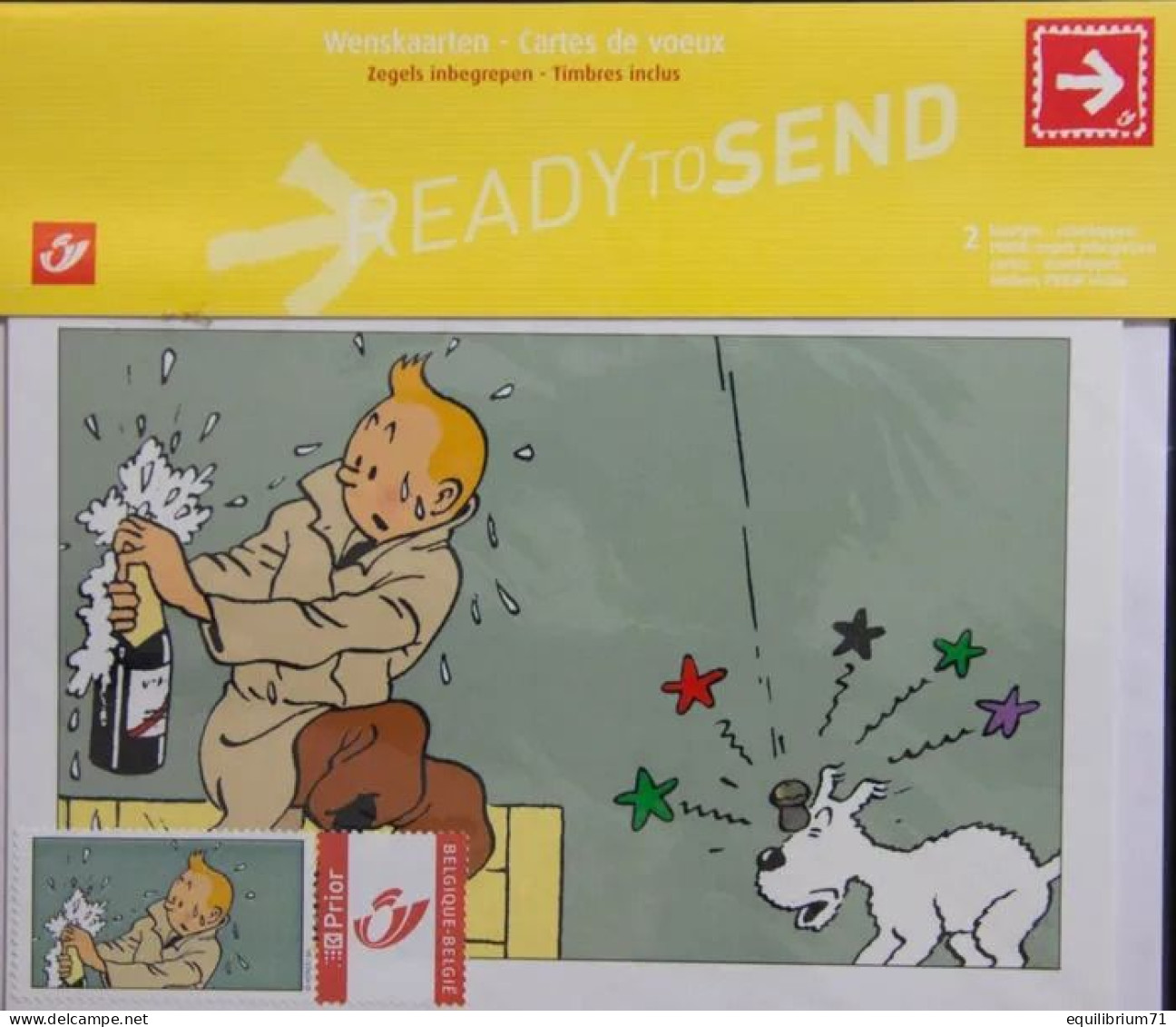 DUOSTAMP/MYSTAMP** - Ready To Send (2CP/PK+2Timbres/Zegels) - Tintin/Kuifje/Tim - Milou/Bobbie/Struppi - Haddock... - Philabédés (fumetti)