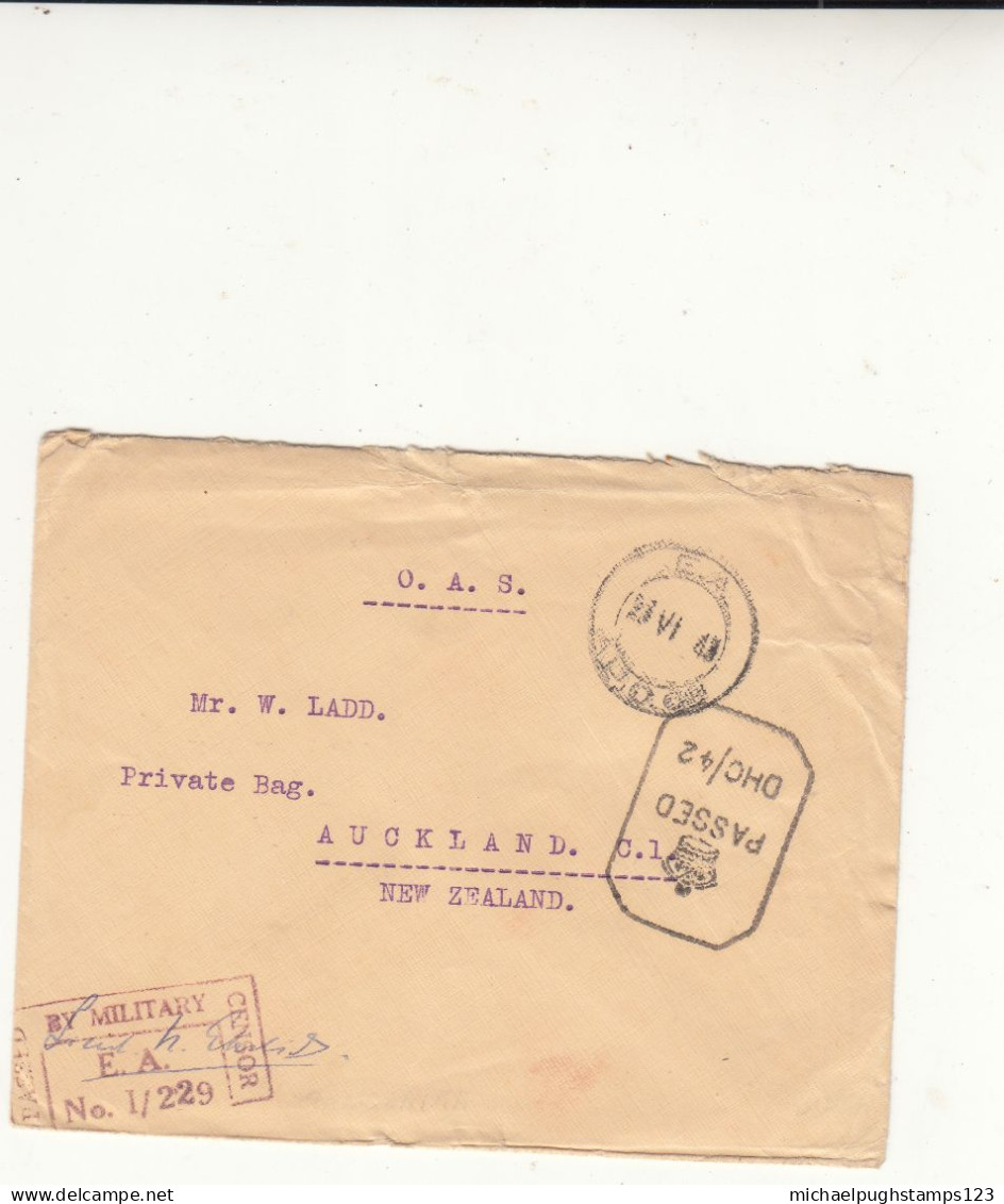 Kenya / Military Mail / Censorship / India / New Zealand - Kenya (1963-...)