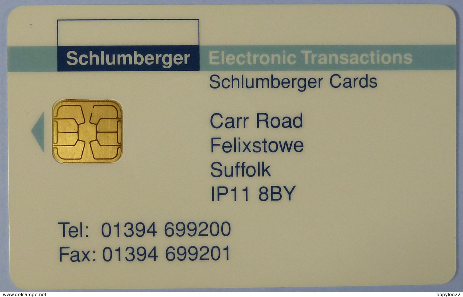 UK - Great Britain - Schlumberger - Electronic Transactions - Felixstowe Suffolk - Mint In Folder - R - Collections