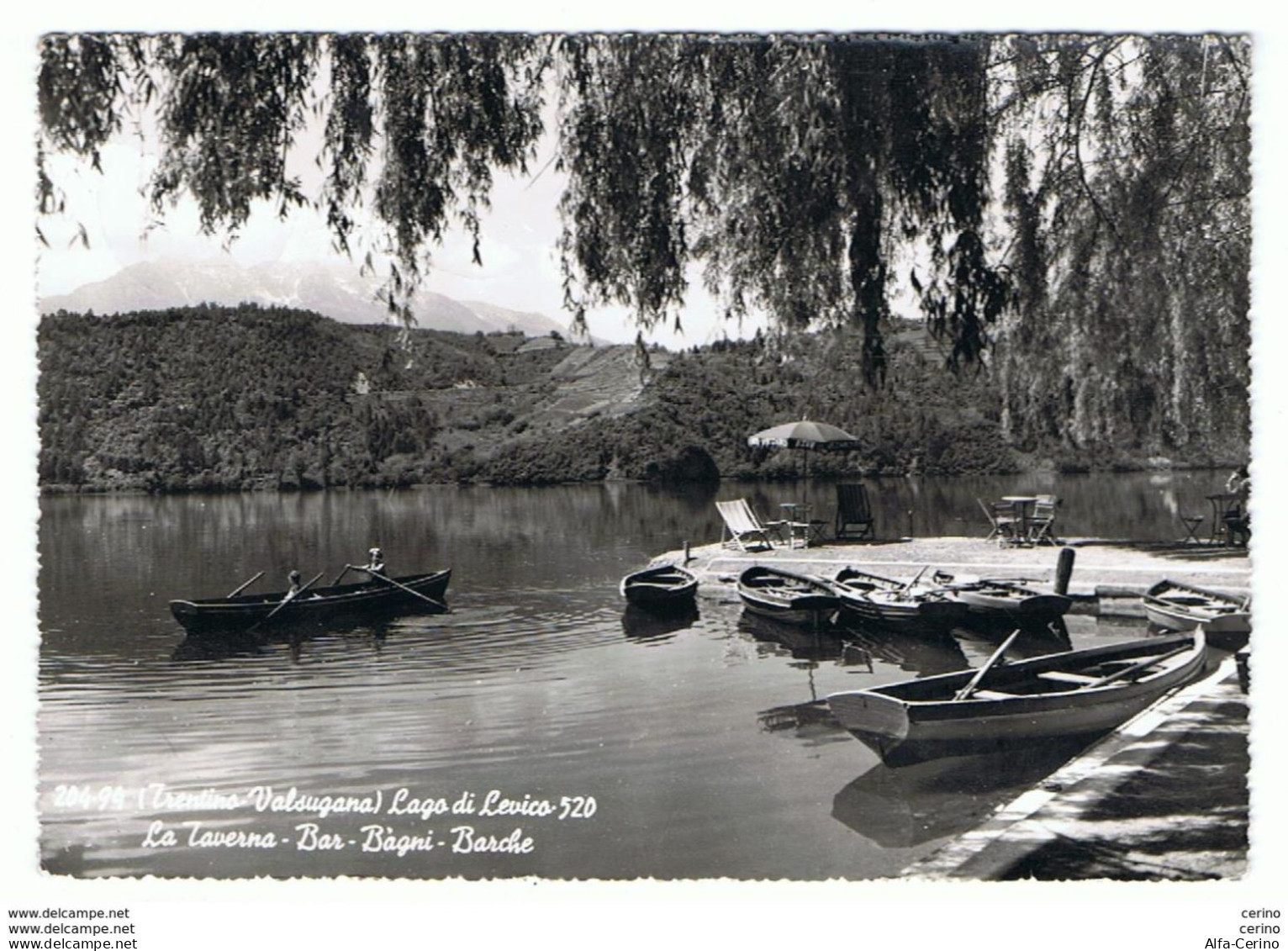 LEVICO (TN):   LAGO  DI .... -  LA  TAVERNA - BAR - BAGNI - BARCHE  -  FOTO  -  FG - Invasi D'acqua & Impianti Eolici