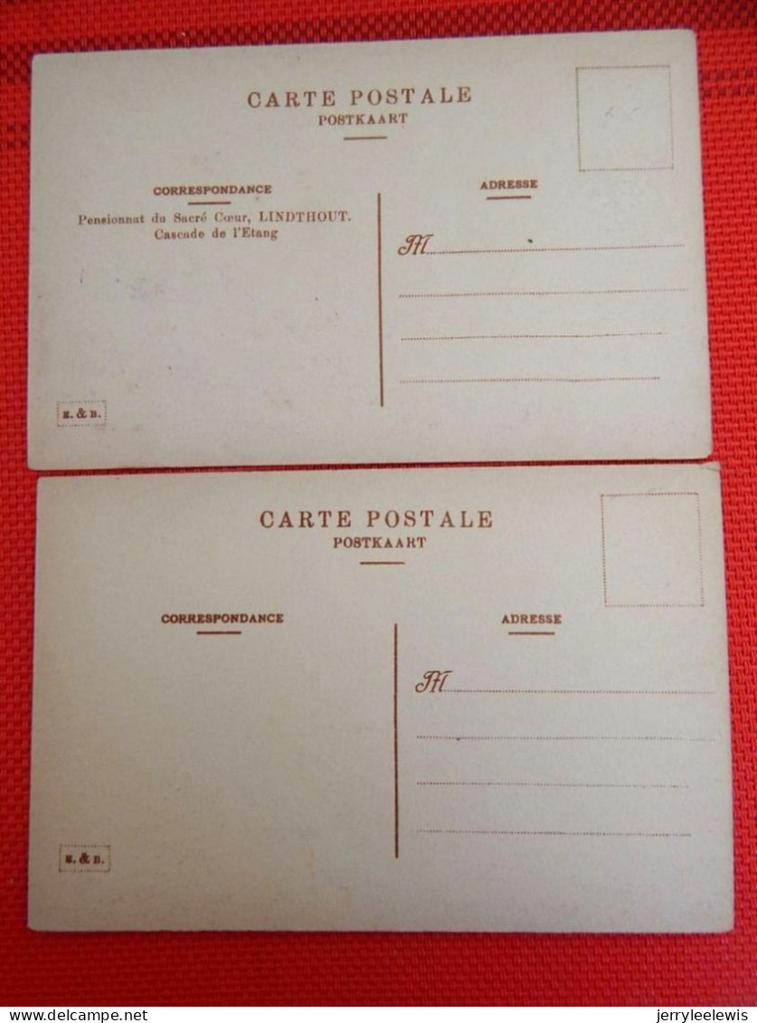 LINDTHOUT - WOLUWE-St-LAMBERT  -  Lot De 3 Cartes :Pensionnat Du Sacré Coeur : Jardin - Cascade De L'étang - St-Lambrechts-Woluwe - Woluwe-St-Lambert