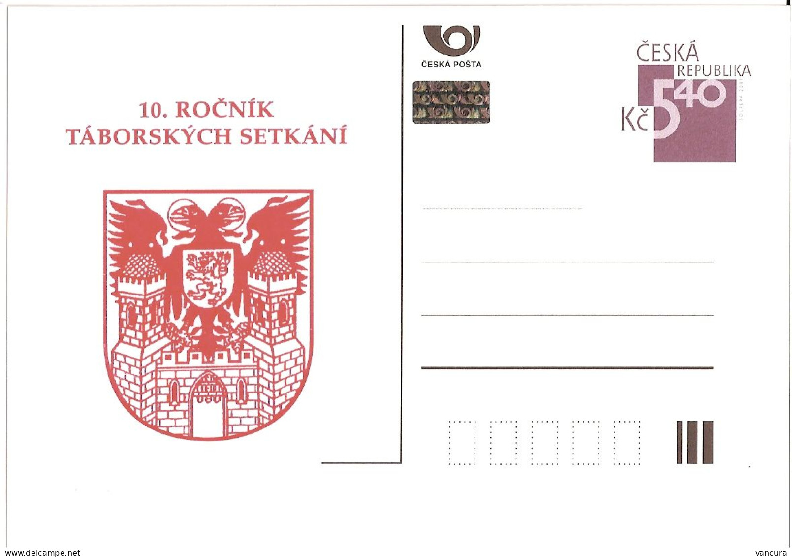 CDV B 344 Czech Republic 10th Meeting In Tabor Town  2001 Heraldic Lion - Other & Unclassified