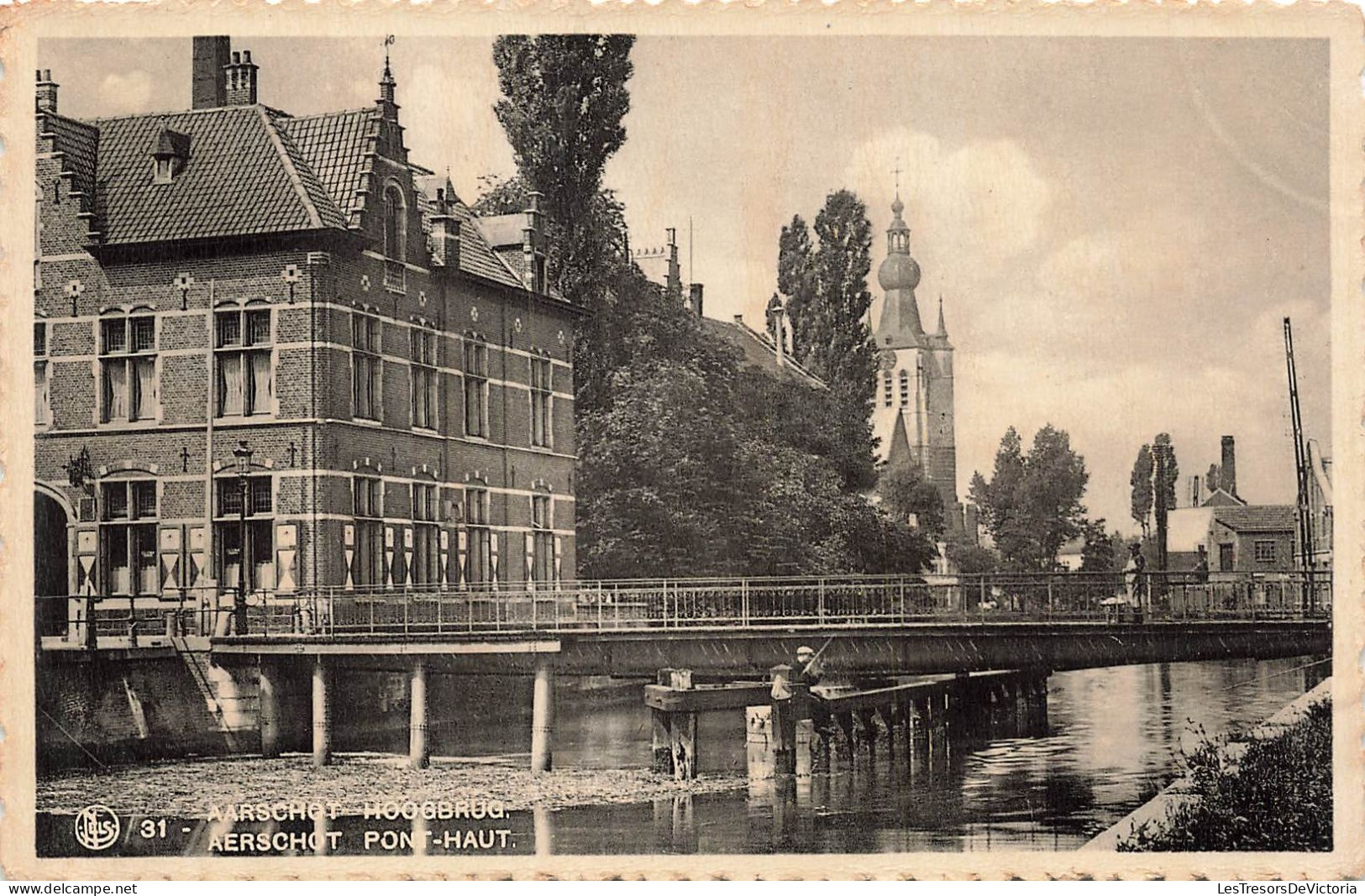 BELGIQUE - Aarschot - Point Haut - Bâtiment Près Du Lac - Ponton - Carte Postale Ancienne - Aarschot