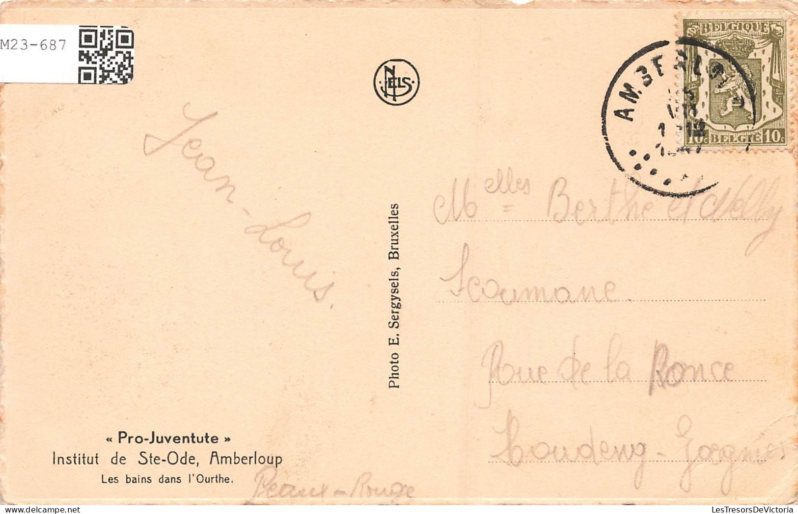 BELGIQUE - "Pro Juventute" - Institut De Ste Ode, Amberloup - Les Bains Dans L'Ourthe - Enfants - Carte Postale Ancienne - Bastogne