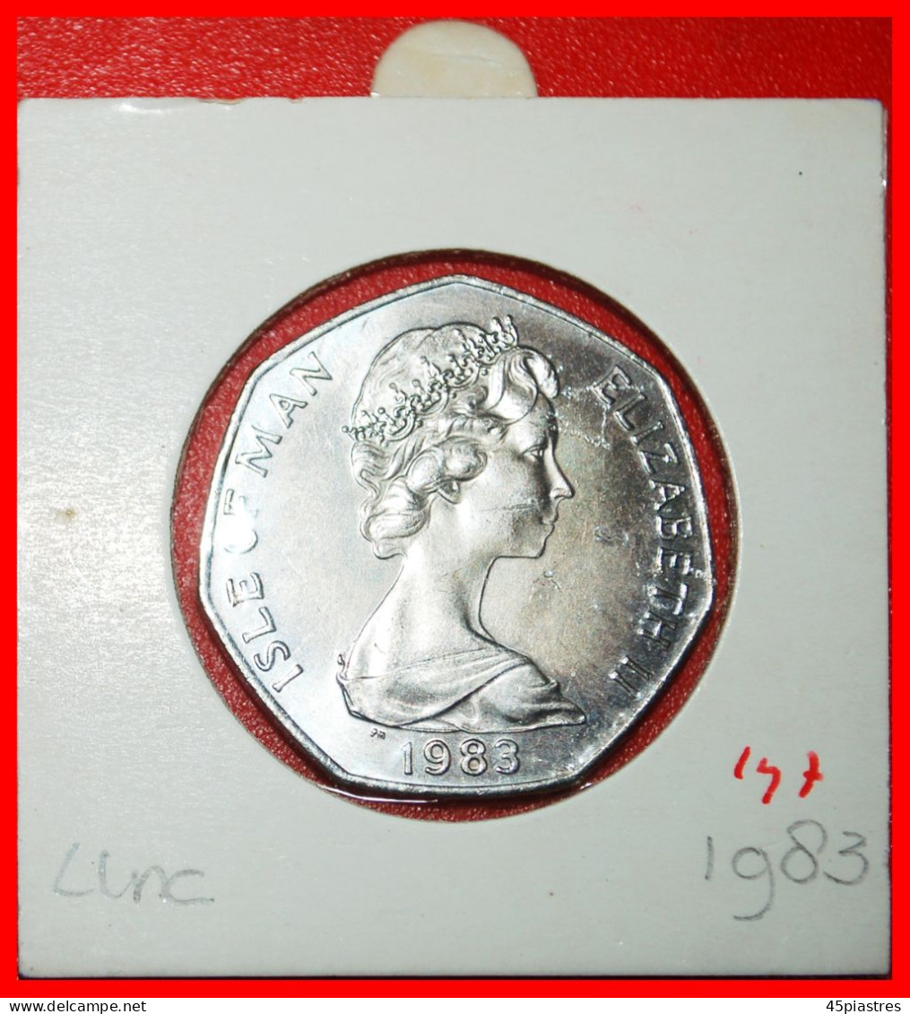 * GREAT BRITAIN: ISLE OF MAN  50 PENCE 1983AB MOTORCYCLE RARE! ELIZABETH II (1953-2022) UNC! · LOW START · NO RESERVE! - Île De  Man