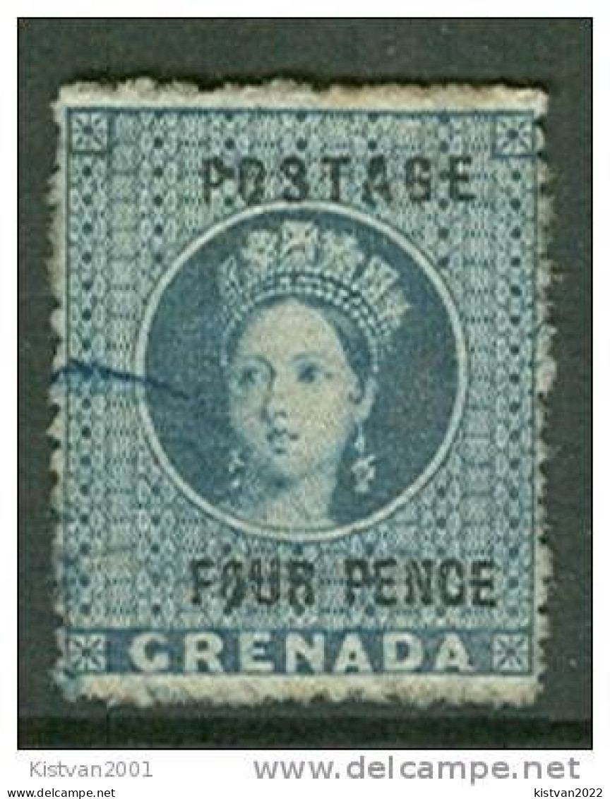 Grenada Victoria Stamp Used, Four Pence, WM3 - Grenade (...-1974)