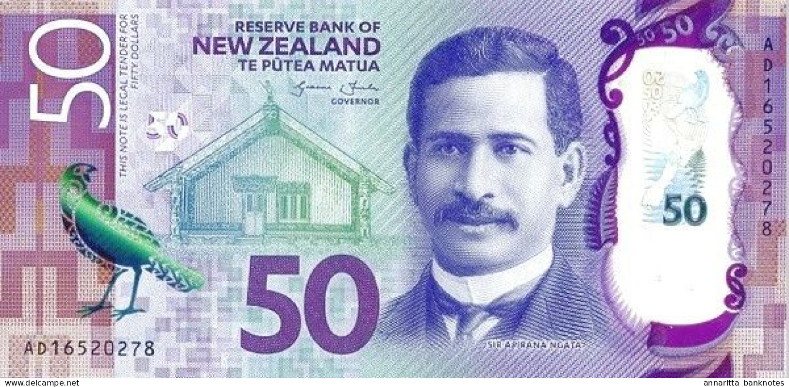 New Zealand 50 Dollars ND (2016), UNC (P-194a, B-140a) - Nouvelle-Zélande