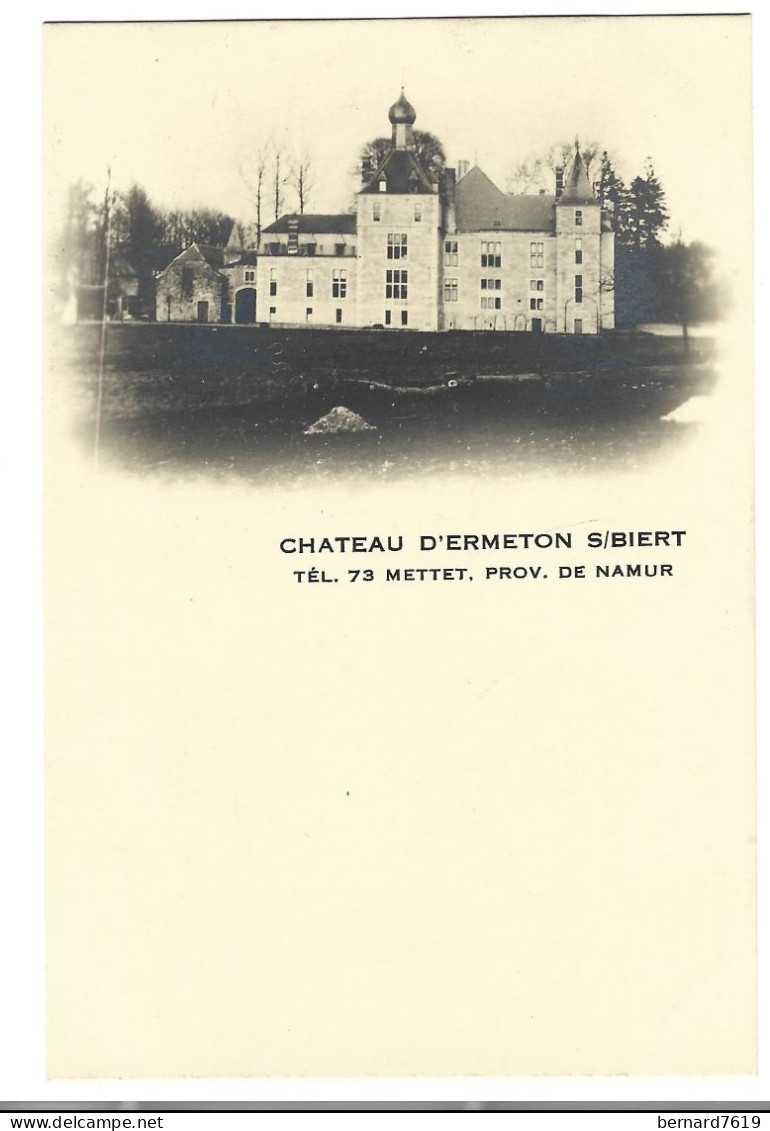 Belgique  -  Mettet -  Chateau  D'ermeton Dur Biert - Comte  H D'oultremont  Et Comtesse - Mettet