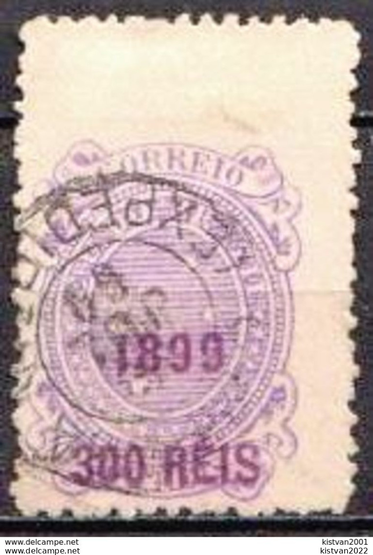 Brazil Used Overprinted Stamp From 1899, Very Large Size Stamp - Usati