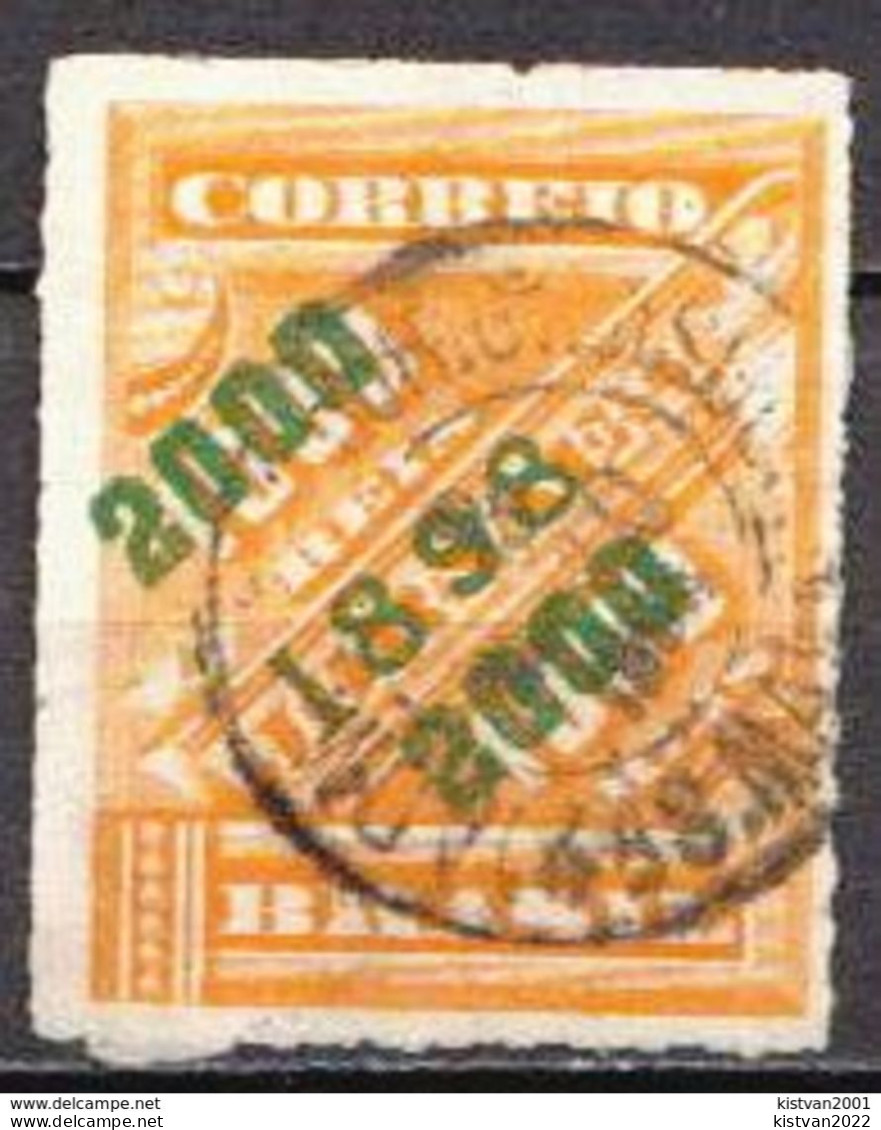 Brazil Used Overprinted Stamp From 1898 - Usados