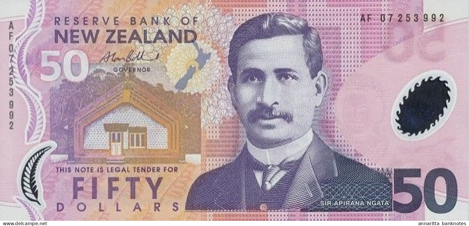 New Zealand 50 Dollars ND (2007), UNC (P-188b, B-134d) - New Zealand