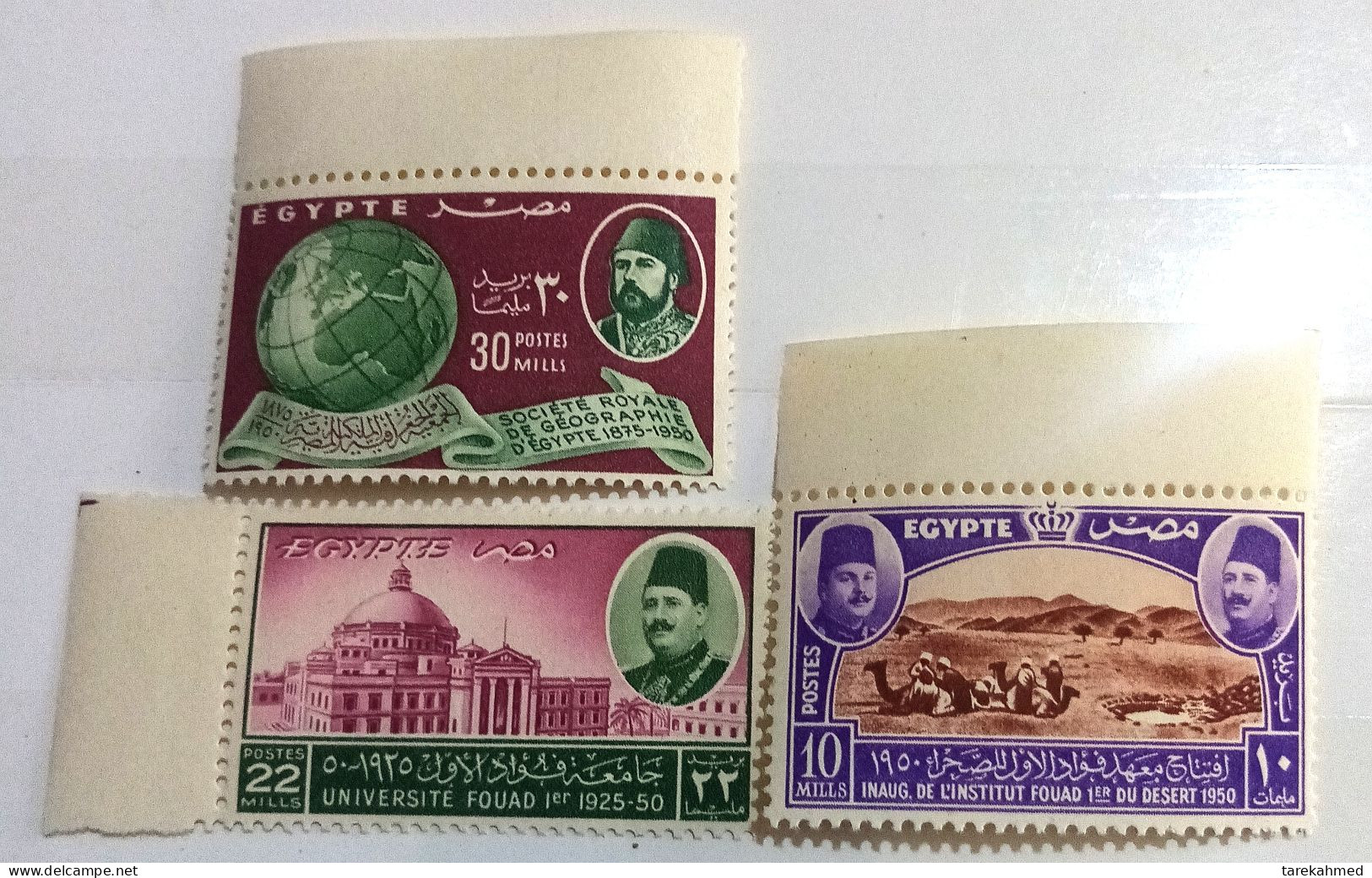 Egypt, Rare Mint Set Of 1950 With Margin ; , Mi-Nr. 276 - 278, Rare - Neufs