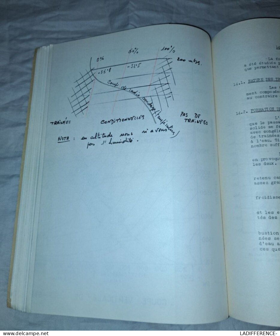 Cahier Ecole de l'Air et Ecole Militaire de l'Air Météorologie Pratique Edition 1963